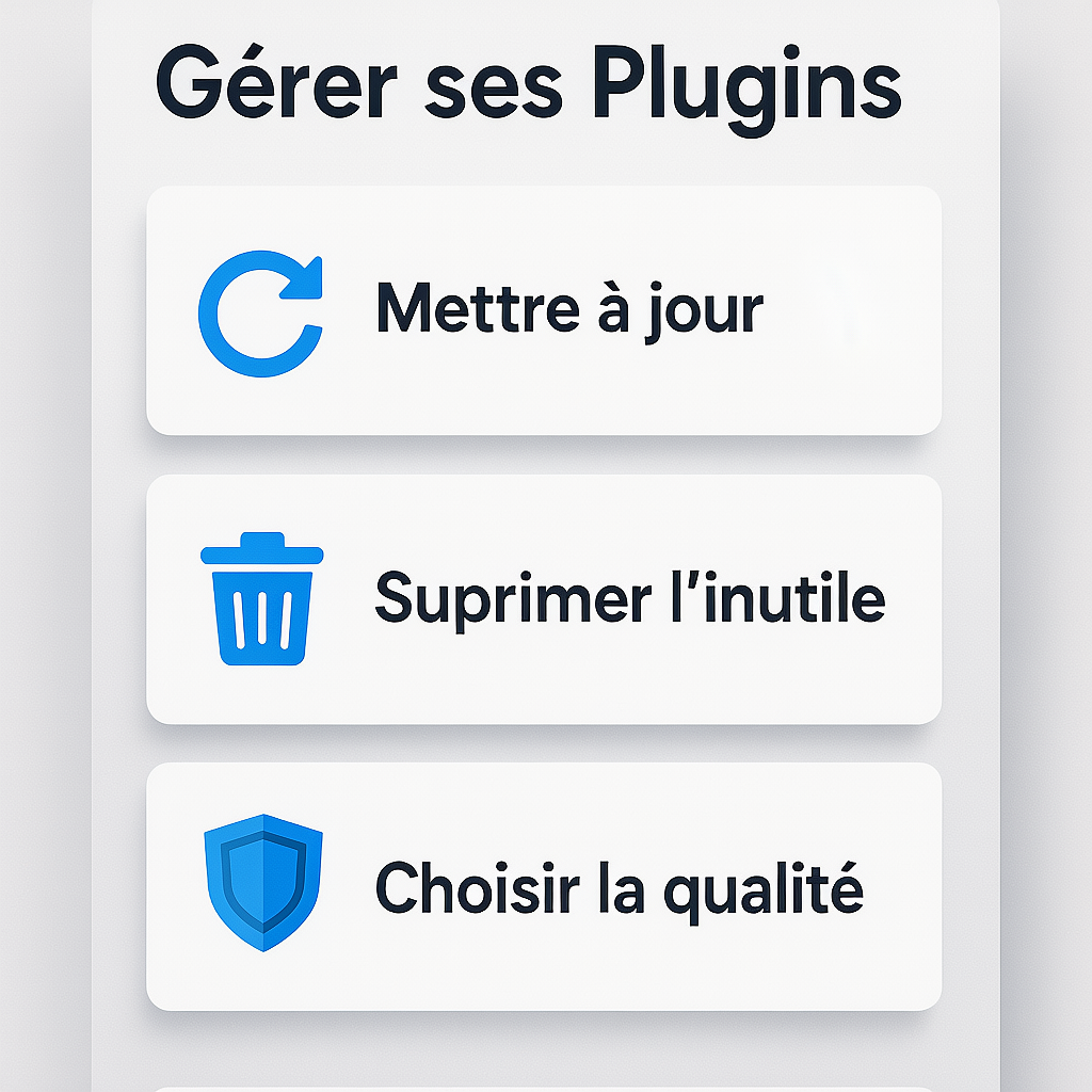 bonnes pratiques pour gérer ses plugins WordPress.