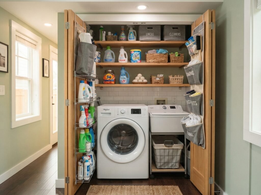 compact laundry storage