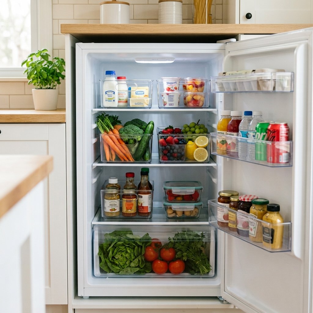how to organize a small refrigerator