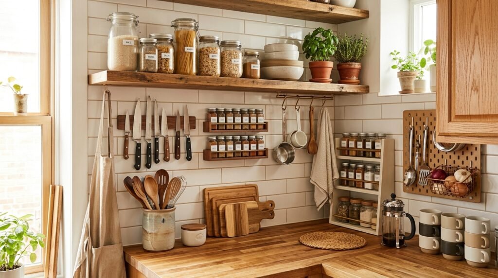 small kitchen organization