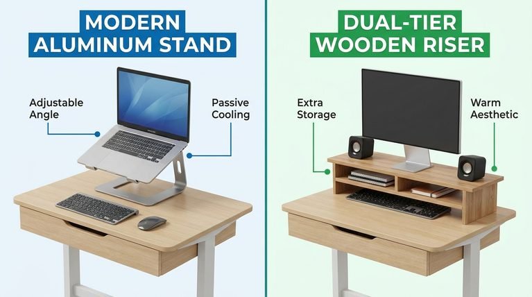 Laptop Stand vs. Monitor Stand: Which is Best for a Small Desk?