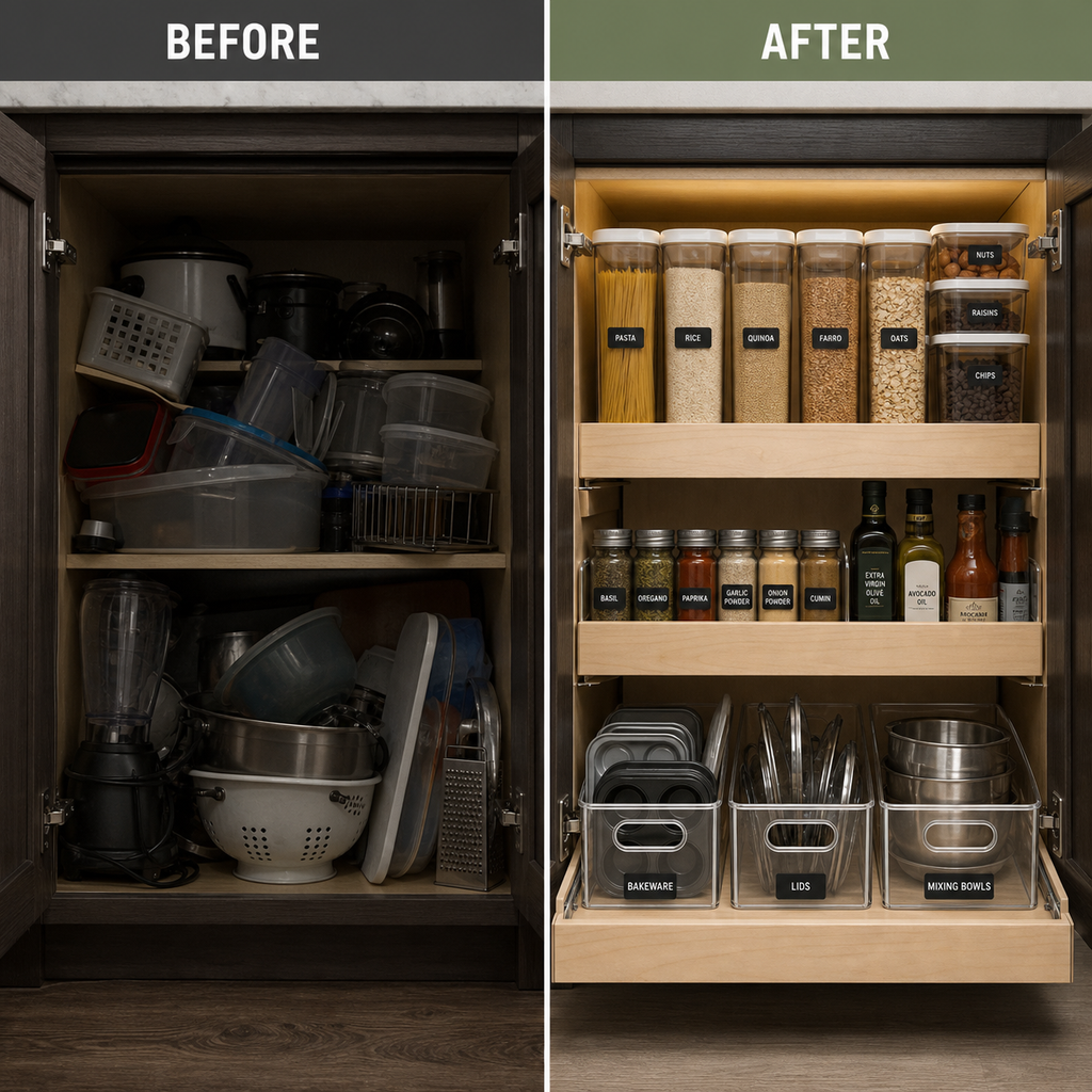 How to Organize Deep Kitchen Cabinets