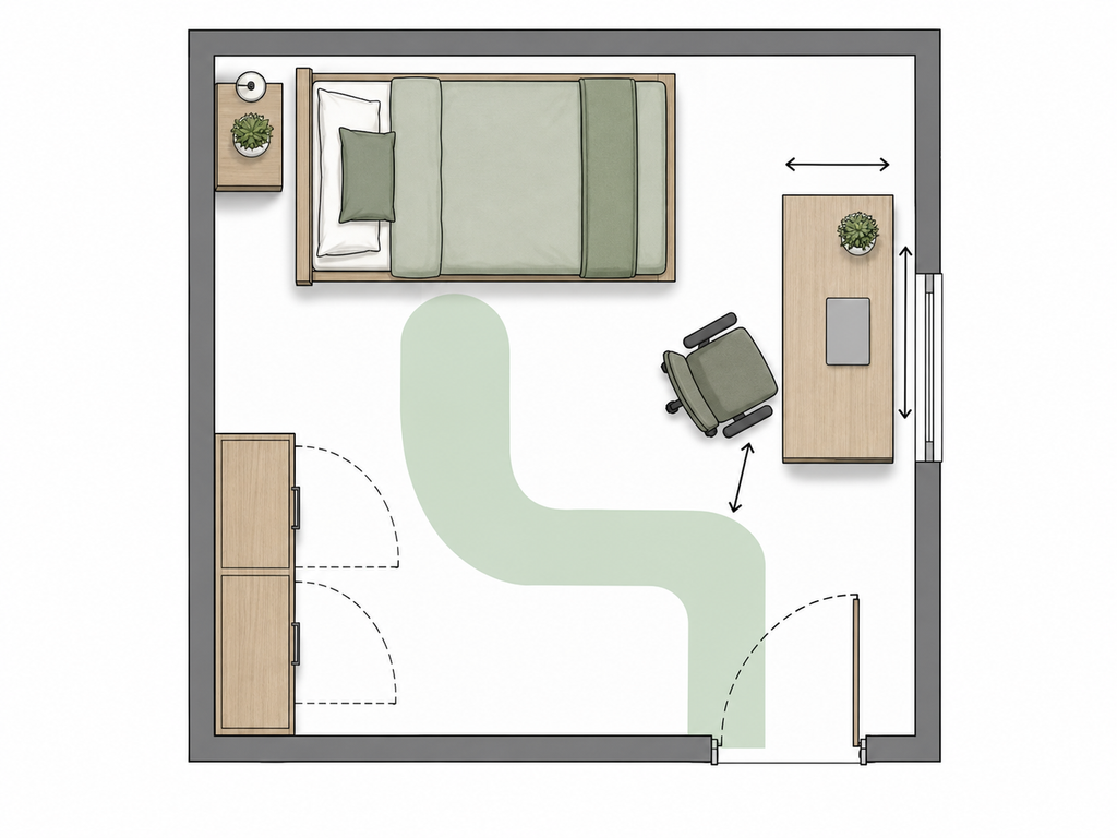 Home Office in a Small Bedroom