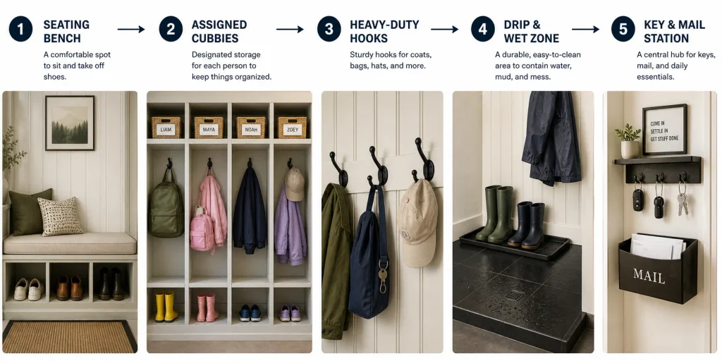 mudroom drop zone 